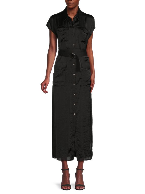 DKNY Belted Maxi Shirtdress